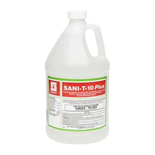 Sani-T-10 Plus 1 Gal. Food Contact Sanitizer Clear Light Yellow - pack of 4 Sani-T-10 Plus 1 Gal. Food Contact Sanitizer Clear Light Yellow - pack of 4