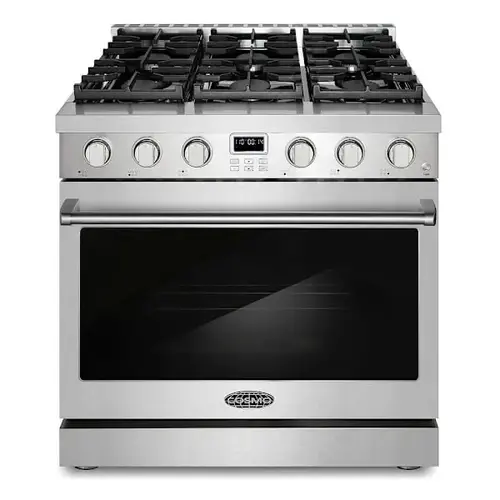 36" Lumin Collection 6.0 Cu Ft Gas Range 6 Burners Convection Oven In Ss 36" Lumin Collection 6.0 Cu Ft Gas Range 6 Burners Convection Oven In Ss