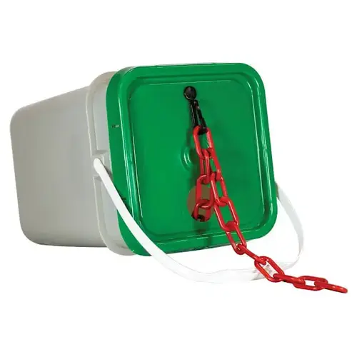 2" X 160 Red Biodegradable Plastic Safety Chain - Pail 2" X 160 Red Biodegradable Plastic Safety Chain - Pail