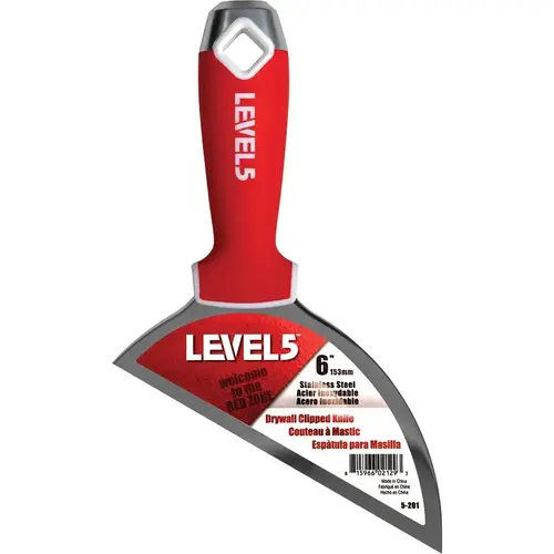 Level5 Clipped Knife, 6 in W Blade, Stainless Steel Blade, Full-Tang Blade, Comfortable, Ergonomic Handle - pack of 4 Level5 Clipped Knife, 6 in W Blade, Stainless Steel Blade, Full-Tang Blade, Comfortable, Ergonomic Handle - pack of 4