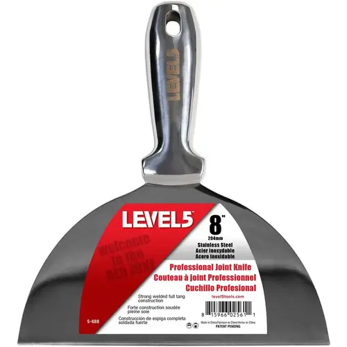 Level5 Joint Knife, 8 in W Blade, Stainless Steel Blade, Full-Tang Blade, Comfortable, Curved Handle - pack of 4 Level5 Joint Knife, 8 in W Blade, Stainless Steel Blade, Full-Tang Blade, Comfortable, Curved Handle - pack of 4
