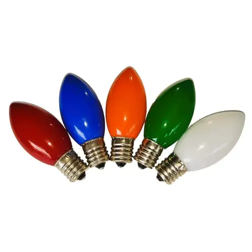 Santas Forest Filament Bulb, C7 Lamp Base, Multi-Color - pack of 4 Santas Forest Filament Bulb, C7 Lamp Base, Multi-Color - pack of 4