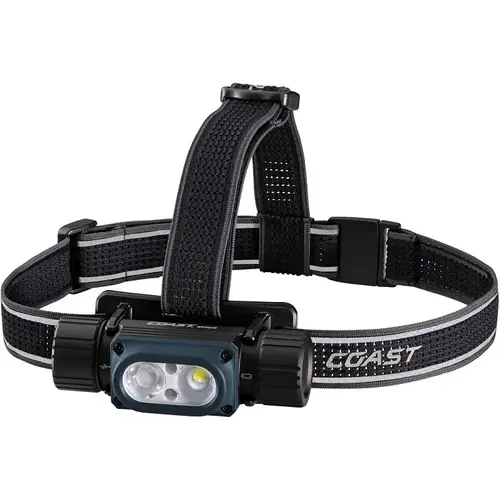 Coast Headlamp, AAA Battery, Alkaline, Lithium-Ion Battery, LED Lamp, Flood, Spot Beam, Black Coast Headlamp, AAA Battery, Alkaline, Lithium-Ion Battery, LED Lamp, Flood, Spot Beam, Black