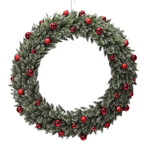 Santas Forest Glitter Wreath, Polyethylene, Battery, Clear Bulb, Hanging Hoop Santas Forest Glitter Wreath, Polyethylene, Battery, Clear Bulb, Hanging Hoop