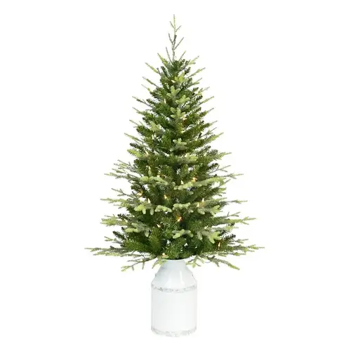 Santas Forest Milk Can Tree, 4-1/2 ft H Santas Forest Milk Can Tree, 4-1/2 ft H