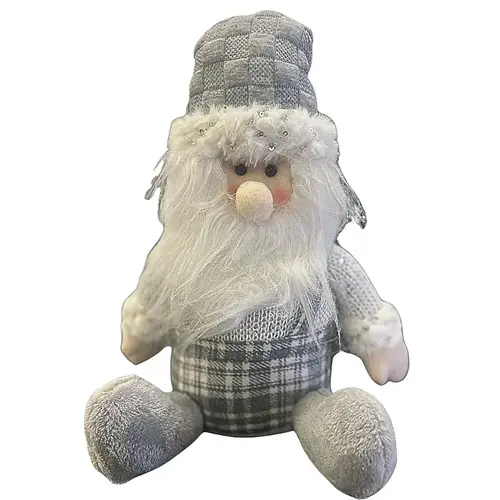 Santas Forest Sitting Snowman/Santa FBRC, 12 in H Santas Forest Sitting Snowman/Santa FBRC, 12 in H