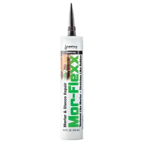 MorFlexx Mortar and Stucco Repair, Charcoal, Viscous Paste, 10.5 oz Cartridge MorFlexx Mortar and Stucco Repair, Charcoal, Viscous Paste, 10.5 oz Cartridge