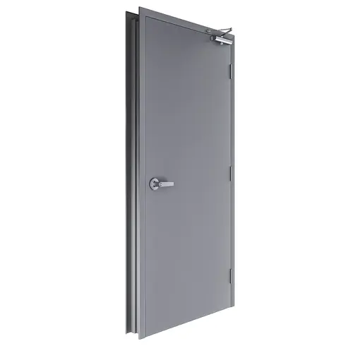 3'0" x 6'8" 161 Prep Lock UL 3 Hours Fire Label Hollow Metal Door 18G Poly Flush Steelcraft Prime Painted 3'0" x 6'8" 161 Prep Lock UL 3 Hours Fire Label Hollow Metal Door 18G Poly Flush Steelcraft Prime Painted