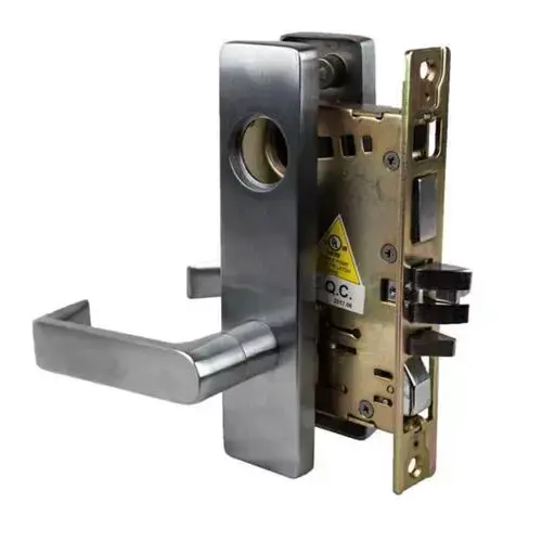 DXML Series Brushed Chrome Grade 1 Passage Mortise Lock Door Handle with Escutcheon Right-Handed Lever DXML Series Brushed Chrome Grade 1 Passage Mortise Lock Door Handle with Escutcheon Right-Handed Lever