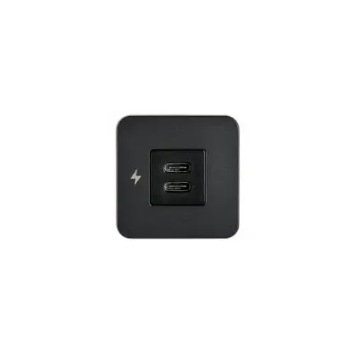 TILE - USB-C / USB-C Interiors Charging Socket 12/24V - Black Bezel TILE - USB-C / USB-C Interiors Charging Socket 12/24V - Black Bezel