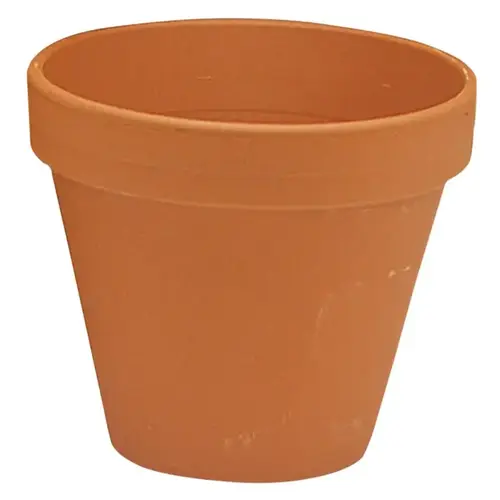 Ceramo S-6 Pot, 6 in Dia, 5-1/4 in H, Flower Design, Red Clay Ceramo S-6 Pot, 6 in Dia, 5-1/4 in H, Flower Design, Red Clay