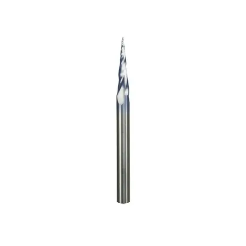 Freud Router Bit, 1/32 in Dia Cutter, 1 in L Cutting, 3 in OAL, 1/4 in Dia Shank, 3-Cutter, Carbide Freud Router Bit, 1/32 in Dia Cutter, 1 in L Cutting, 3 in OAL, 1/4 in Dia Shank, 3-Cutter, Carbide