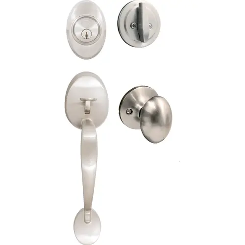 Mill Creek Handleset, Springhill Interior Trim, KW Keyway, Satin Nickel Mill Creek Handleset, Springhill Interior Trim, KW Keyway, Satin Nickel