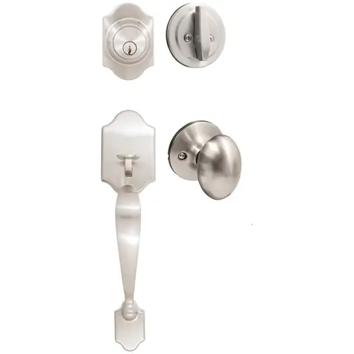 Cedar Brook Handleset, Springhill Interior Trim, KW Keyway, Satin Nickel Cedar Brook Handleset, Springhill Interior Trim, KW Keyway, Satin Nickel