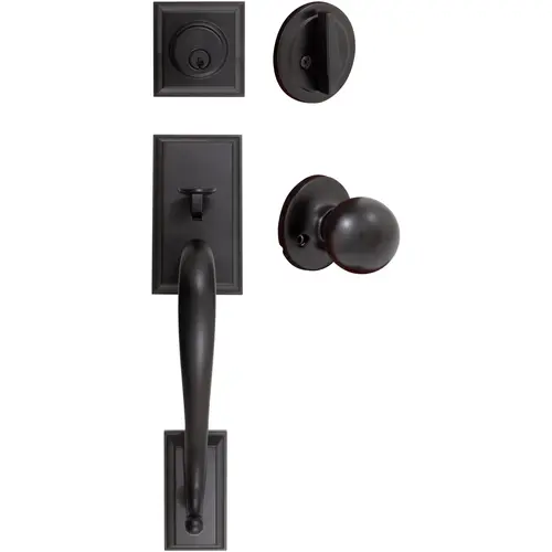 Willow Park Handleset, Ball Interior Trim, KW Keyway, Matte Black Willow Park Handleset, Ball Interior Trim, KW Keyway, Matte Black