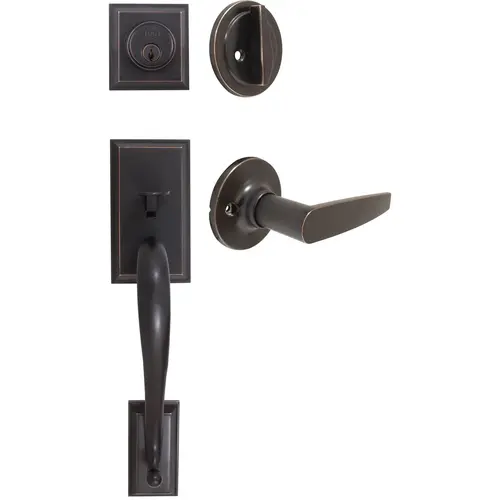 Willow Park Handleset, Tucson Interior Trim, KW Keyway, Vintage Bronze Willow Park Handleset, Tucson Interior Trim, KW Keyway, Vintage Bronze