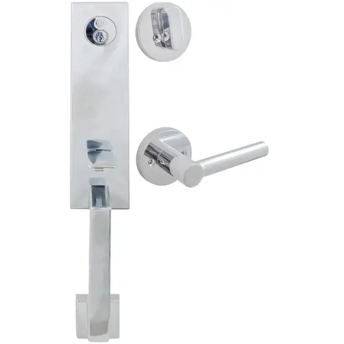 Munich Handleset, Zurich Interior Trim, KW Keyway, Polished Chrome Munich Handleset, Zurich Interior Trim, KW Keyway, Polished Chrome