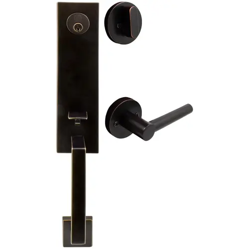 Munich Handleset, Zurich Interior Trim, KW Keyway, Vintage Bronze Munich Handleset, Zurich Interior Trim, KW Keyway, Vintage Bronze
