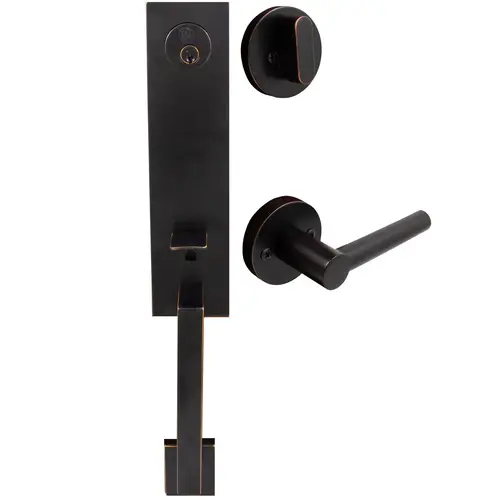 Munich Handleset, Zurich Interior Trim, SC Keyway, Vintage Bronze Munich Handleset, Zurich Interior Trim, SC Keyway, Vintage Bronze