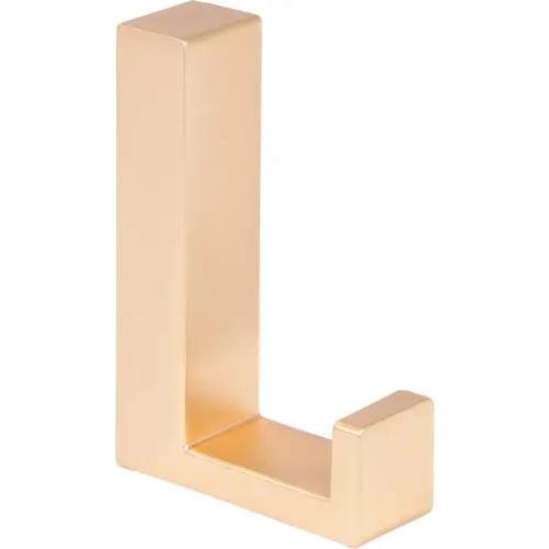 Modern Single Robe Hook, Satin Brass Modern Single Robe Hook, Satin Brass