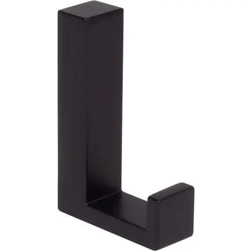 Modern Single Robe Hook, Matte Black Modern Single Robe Hook, Matte Black