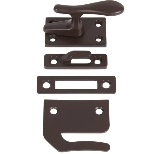 Casement Latch with Three Strike Plates, Oil-Rubbed Bronze Casement Latch with Three Strike Plates, Oil-Rubbed Bronze