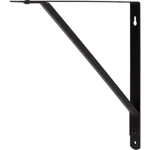 Shelf Bracket, Powder Coated, 10-1/2 Inches, Matte Black Shelf Bracket, Powder Coated, 10-1/2 Inches, Matte Black