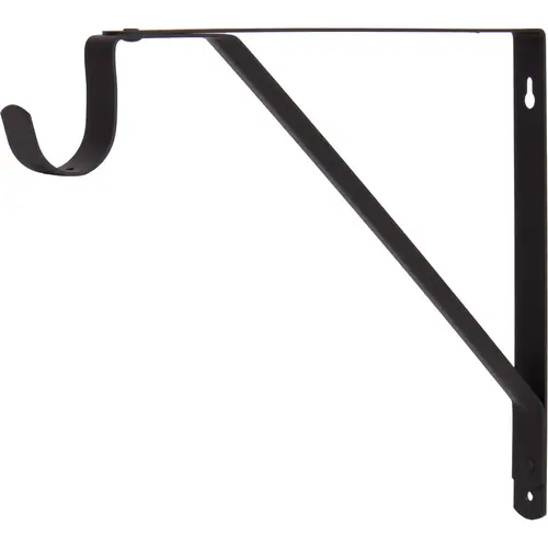 Flat Back Shelf Bracket with 2-1/2" Drop, 10-7/8", Matte Black Flat Back Shelf Bracket with 2-1/2" Drop, 10-7/8", Matte Black