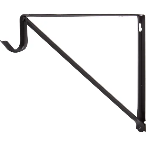 Heavy-Duty Shelf Bracket with 2-1/2" Drop, Matte Black Heavy-Duty Shelf Bracket with 2-1/2" Drop, Matte Black