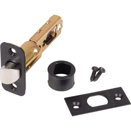Six-Way Adjustable Latch for Traditional Interior Locks, Matte Black Six-Way Adjustable Latch for Traditional Interior Locks, Matte Black