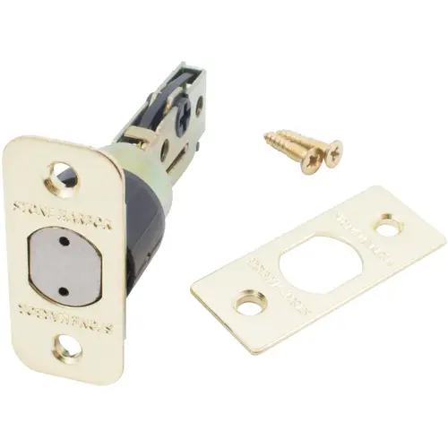 Four-Way Adjustable Latch for Deadbolts, Polished Brass Four-Way Adjustable Latch for Deadbolts, Polished Brass