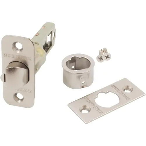 Six-Way Adjustable Latch for Traditional Entry Locks, Satin Nickel Six-Way Adjustable Latch for Traditional Entry Locks, Satin Nickel