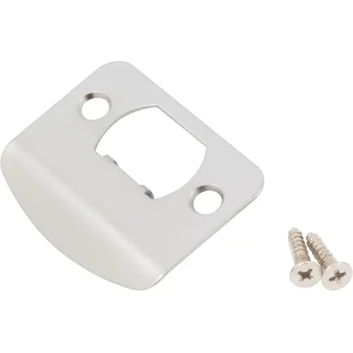 Full Lip 1/4" Round Corner Strike Plate, 2-1/4 Inches, 1-5/8" Center-to-Center, Satin Nickel Full Lip 1/4" Round Corner Strike Plate, 2-1/4 Inches, 1-5/8" Center-to-Center, Satin Nickel