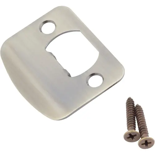 Full Lip 1/4" Round Corner Strike Plate, 2-1/4 Inches, 1-5/8" Center-to-Center, Antique Nickel Full Lip 1/4" Round Corner Strike Plate, 2-1/4 Inches, 1-5/8" Center-to-Center, Antique Nickel