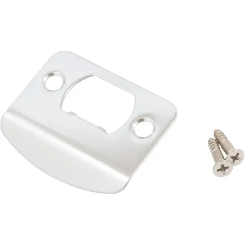 Full Lip 1/4" Round Corner Strike Plate, 2-1/4 Inches, 1-5/8" Center-to-Center, Polished Chrome Full Lip 1/4" Round Corner Strike Plate, 2-1/4 Inches, 1-5/8" Center-to-Center, Polished Chrome