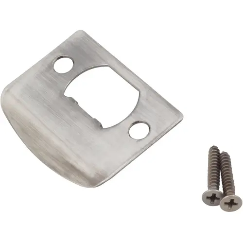 Full Lip Square Corner Strike Plate, 2-1/4 Inches, 1-5/8" Center-to-Center, Antique Nickel Full Lip Square Corner Strike Plate, 2-1/4 Inches, 1-5/8" Center-to-Center, Antique Nickel