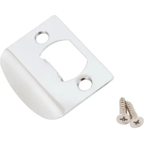 Full Lip Square Corner Strike Plate, 2-1/4 Inches, 1-5/8" Center-to-Center, Polished Chrome Full Lip Square Corner Strike Plate, 2-1/4 Inches, 1-5/8" Center-to-Center, Polished Chrome