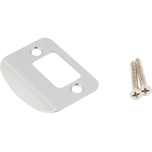 Full Lip Round Corner Deadbolt Strike Plate, 2-1/4 Inches, 1-5/8" Center-to-Center, Satin Nickel Full Lip Round Corner Deadbolt Strike Plate, 2-1/4 Inches, 1-5/8" Center-to-Center, Satin Nickel