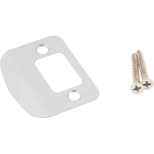 Full Lip Round Corner Deadbolt Strike Plate, 2-1/4 Inches, 1-5/8" Center-to-Center, Satin Chrome Full Lip Round Corner Deadbolt Strike Plate, 2-1/4 Inches, 1-5/8" Center-to-Center, Satin Chrome