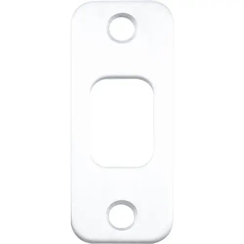 Round Corner Deadbolt Strike Plate, 1-1/8" x 2-3/4", 2-1/8" Center-to-Center, Satin Chrome Round Corner Deadbolt Strike Plate, 1-1/8" x 2-3/4", 2-1/8" Center-to-Center, Satin Chrome