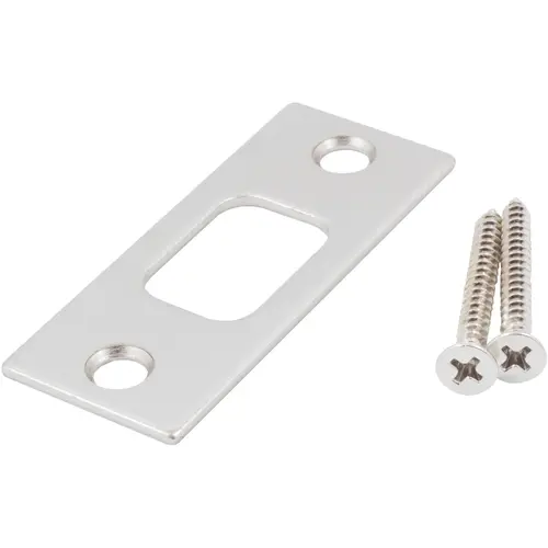 Square Corner Deadbolt Strike Plate, 1-1/8" x 2-3/4", 2-1/8" Center-to-Center, Satin Nickel Square Corner Deadbolt Strike Plate, 1-1/8" x 2-3/4", 2-1/8" Center-to-Center, Satin Nickel