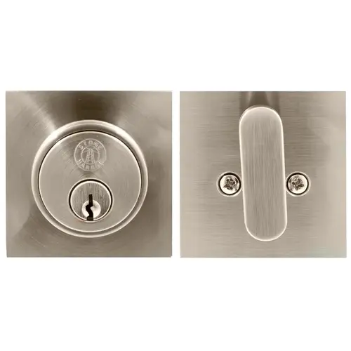 Grade 3 Contemporary Square Deadbolt, SC Keyway, Satin Nickel Grade 3 Contemporary Square Deadbolt, SC Keyway, Satin Nickel