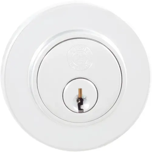 Grade 3 Contemporary Round Deadbolt, KW Keyway, Polished Chrome Grade 3 Contemporary Round Deadbolt, KW Keyway, Polished Chrome
