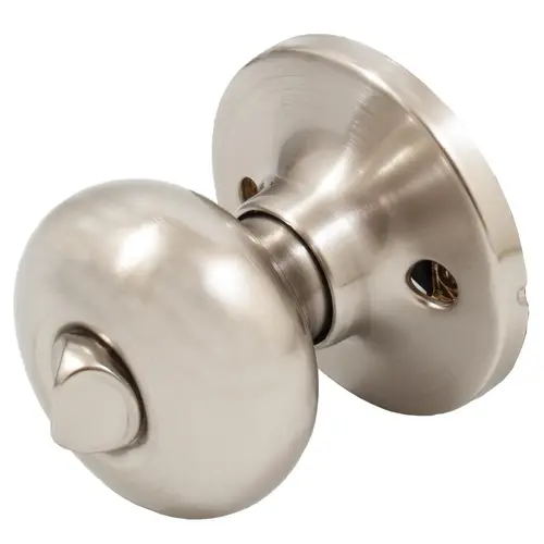 Highland Door Knob, Privacy (Bed/Bath) Latch, Satin Nickel Highland Door Knob, Privacy (Bed/Bath) Latch, Satin Nickel
