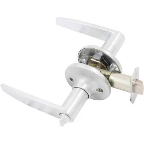 Tucson Door Lever, Privacy (Bed/Bath) Latch, Clear Pack, Satin Chrome Tucson Door Lever, Privacy (Bed/Bath) Latch, Clear Pack, Satin Chrome