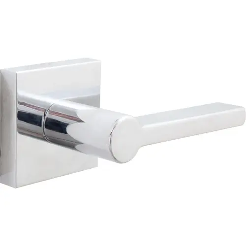 Vienna Door Lever with Square Rosette, Passage (Hall/Closet) Latch, Polished Chrome Vienna Door Lever with Square Rosette, Passage (Hall/Closet) Latch, Polished Chrome