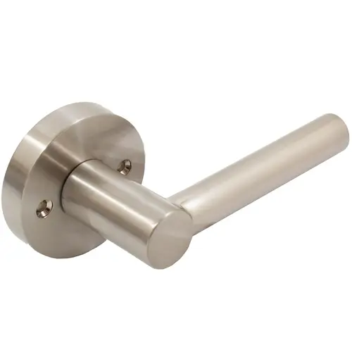 Zurich Door Lever with Round Rosette, Dummy (Non-Turning) Latch, Satin Nickel Zurich Door Lever with Round Rosette, Dummy (Non-Turning) Latch, Satin Nickel