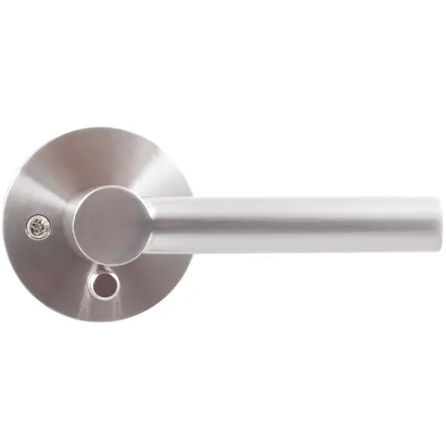 Zurich Door Lever with Round Rosette, Privacy (Bed/Bath) Latch, Satin Nickel Zurich Door Lever with Round Rosette, Privacy (Bed/Bath) Latch, Satin Nickel