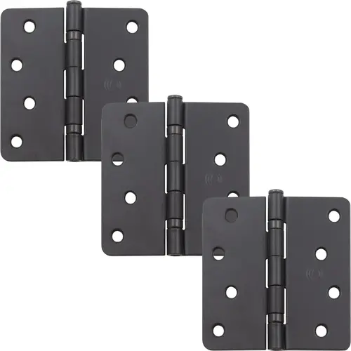 4" Ball-Bearing Door Hinges, 1/4" Radius Corner, Oil-Rubbed Bronze, 3-Pack 4" Ball-Bearing Door Hinges, 1/4" Radius Corner, Oil-Rubbed Bronze, 3-Pack