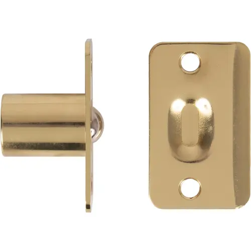 Round Corner Single Adjust Ball Catch, Polished Brass Round Corner Single Adjust Ball Catch, Polished Brass